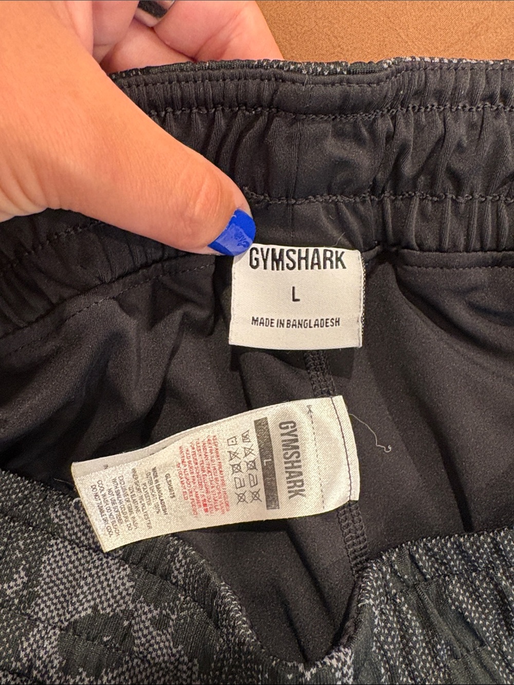Gymshark Gray Camo Layered Athletic Shorts - Picture 2 of 3